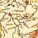 Vintage Map of Switzerland 1623