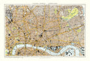 Vintage Map of Central & Northeast London, England 1904