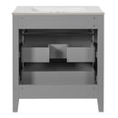 Retro Bathroom Vanity With Sink Combo, Free Standing Single Set With 3 Drawers