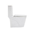 1 Piece Toilet For Bathroom, Dual Flush 1.24 / 1.6 Gpf, Soft Closing Seat - White by HouseOfZazla