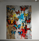 Butterflies Graffiti Style Wallpaper Mural.