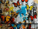 Butterflies Graffiti Style Wallpaper Mural.