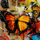 Butterflies Graffiti Style Wallpaper Mural.