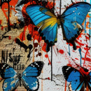 Butterflies Graffiti Style Wallpaper Mural.