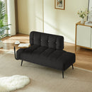 54-Inch Modern Two-Seater Velvet Sofa with Rotating Table