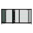 50x30 Inch LED Bathroom Medicine Cabinet Surface Mount Double Door Lighted Medicine Cabinet, Medicine Cabinets for Bathroom with Mirror Defogging, Dimmer Black