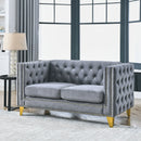 Modern Sofa With Button Tufting, Upholstered Couch For Living Room by HouseOfZazla