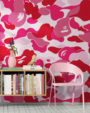 Bape Camo Wallpaper Mural. Blue Camo Streetwear Hype Beast Aesthetics.