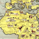 Vintage Pictorial World Map 1939