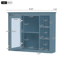 Wall Mounted Medicine Cabinet With Mirror, Storage Cabinet Featuring 6 Open Shelves And Adjustable Interior by HouseOfZazla
