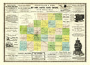 Vintage Map of McLean County, Illinois 1886