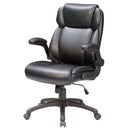 Modern Adjustable Office Chair Leather Upholstered Swivel Chair With Butterfly Mechanism Headrest - Gray by HouseOfZazla