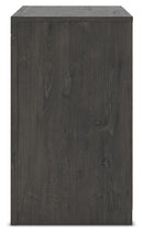 Fraluna - Two Drawer Night Stand - Charcoal