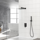 Dual Shower Head System With Square Rain Shower And Rough In Valve by HouseOfZazla