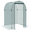 4' x 4' Crop Cage, Plant Protection Tent with Zippered Door and Galvanized Steel Frame, Fruit Cage Netting Cover for Garden, Yard, Lawn, Green