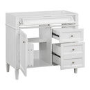 Bathroom Vanity With 2 Drawers And Tip-Out Drawer, Storage Cabinet by Unique Piece Furniture