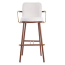 Chaya Indoor Upholstered Bar Stool with Metal Frame by HouseOfZazla