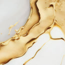 Gold Ink Splash on White Marble Slate Wall Mural Wallpaper
