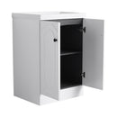 Contemporary Freestanding Bathroom Vanity With Resin Sink & Soft-Close Cabinet Doors by HouseOfZazla