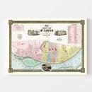 Vintage Map of St Louis, Missouri 1844