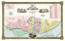 Vintage Map of St Louis, Missouri 1844