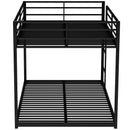 Metal Bunk Bed, Low Bunk Bed With Ladder by HouseOfZazla