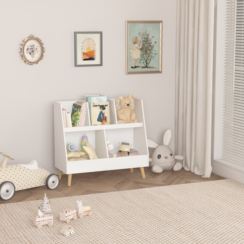 Walker Edison | Kids Bookshelf and Toy Organizer