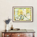 Vintage Map of Alaska 1936
