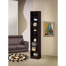 Rectangular Bookcase Tall Slim Storage With 9 Shelves - Brown by HouseOfZazla