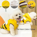 Warmly Dog Coat Cute Bees Pets Costume Outfit Winter Dogs Clothes For Cold Weather Small Medium Large Dogs Jacket