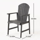 Outdoor Weather Resistant Acacia Wood Adirondack Dining Chairs (Set of 2) by HouseOfZazla