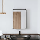 20x30 Inch Recessed Black Metal Framed Medicine Cabinet