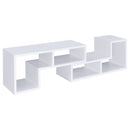 Convertable L-Shaped Bookcase With Open Shelves - White by HouseOfZazla