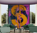 Money, Wealth, Success, Ambition Art Wall Wallpaper. Street Graffiti Art Mural.