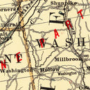 Vintage Map of Dutchess County, New York 1895