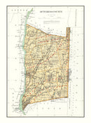 Vintage Map of Dutchess County, New York 1895