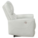 Dove Upholstered Power Recliner Chair With Smooth Power Recline And USB Charging - Gray