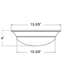 13"w 1-Light LED Flush Mount Ceiling Light Fixture Brushed Nickel Finish by RP Lighting
