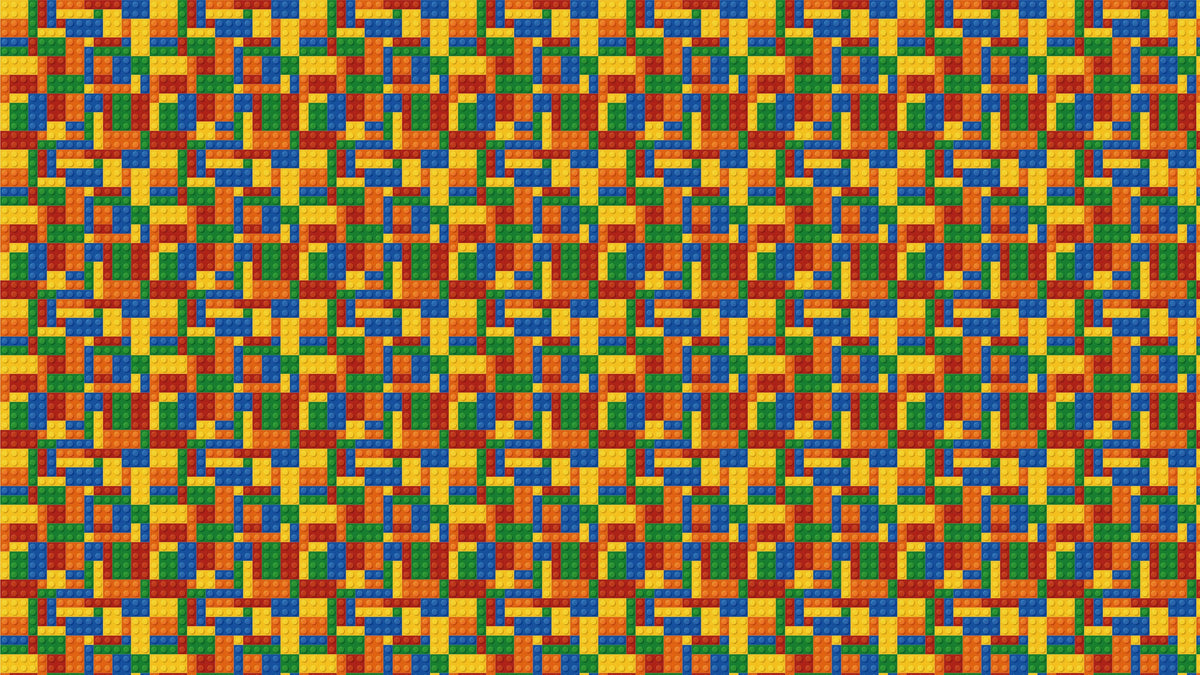 Colorful Lego Blocks Pattern Wallaper Mural. #6856, photo 5 of 13
