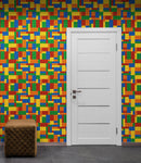 Colorful Lego Blocks Pattern Wallaper Mural.