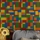 Colorful Lego Blocks Pattern Wallaper Mural.