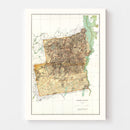 Vintage Map of Essex County, New York 1895