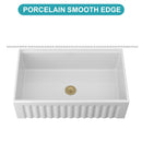 Workstation, Single Bowl Apron Front Kitchen Sink - White by HouseOfZazla