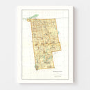 Vintage Map of Franklin County, New York 1895