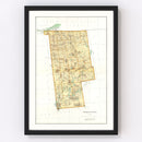 Vintage Map of Franklin County, New York 1895