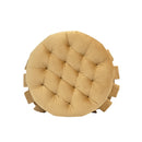 Roquefort 24.5" Round Tufted Velvet Pet Bed with Box-Pleated Skirt