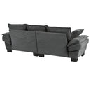 U-Style 85.4" Modern Curved Sofa
