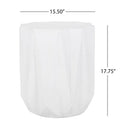 Outdoor Lightweight Concrete Side Table - Antique White