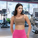 Women Sport Bras with Removable Pads, Low-Impact Square Neck by LJGDeals
