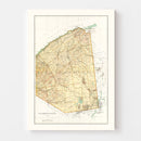 Vintage Map of St Lawrence County, New York 1895